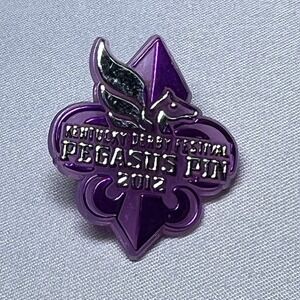 Kentucky Derby Festival Pegasus Pin 2012 Purple Plastic vintage Churchill Downs